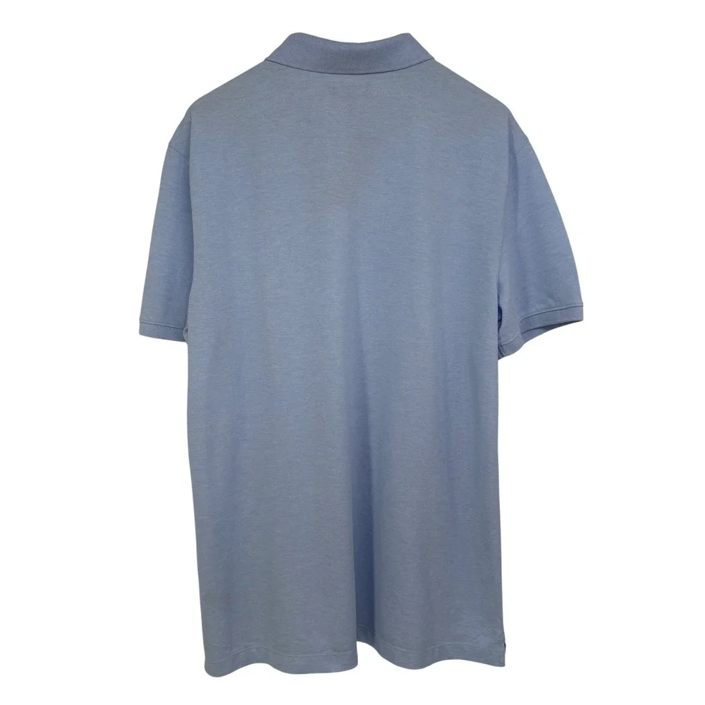 Banana Republic Core Temp Polo Shirt Mens XL Golf Light Blue Short Sleeve Pique